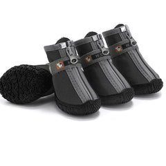 Breathable Dog Shoes - Anti-Slip Plush Boots for Small Medium Dogs