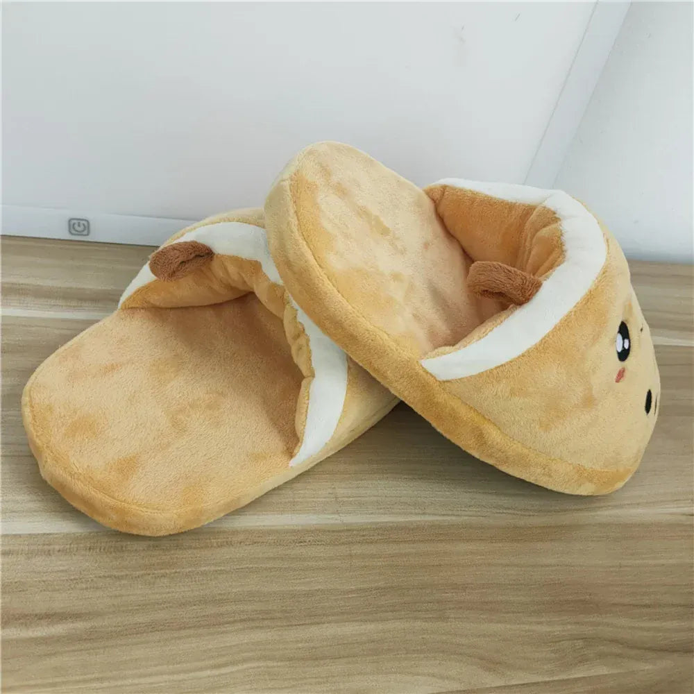 Bubble Tea Slippers - Cute Boba Themed Plush Indoor Shoes for Cat & Dog