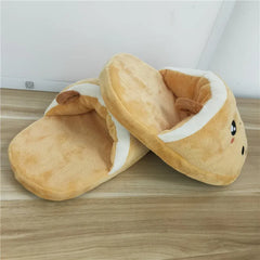 Bubble Tea Slippers - Cute Boba Themed Plush Indoor Shoes for Cat & Dog