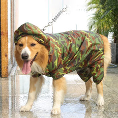 Camouflage Pet Hoodie - All-Season Waterproof Dog Raincoat with Sport Style