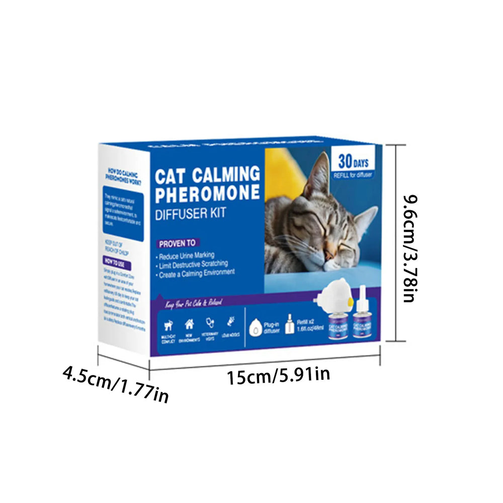 Cat Calming Diffuser Kit - 60 Day Pheromone Stress & Anxiety Relief