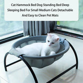 Cat Hammock Bed Stand - Detachable Easy Clean Pet Mat for Small Medium Cats