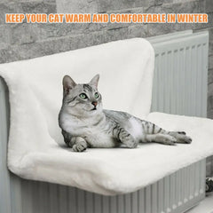 Cat Hanging Radiator Bed – Warm Fleece Basket Hammock with Metal Frame