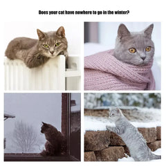 Cat Hanging Radiator Bed – Warm Fleece Basket Hammock with Metal Frame