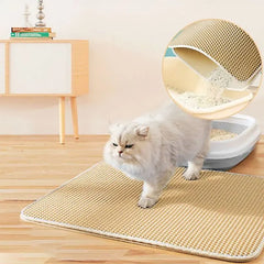 Cat Litter Mat - Waterproof Double Layer Litter Trapping Pad