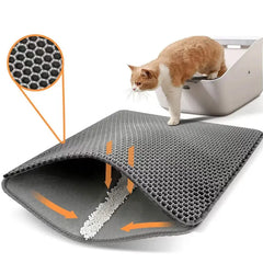 Cat Litter Mat - Waterproof Double Layer Litter Trapping Pad