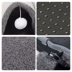 Cat Tunnel Bed 2-in-1 - Interactive Suede Play Tunnel & Nest