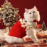 Christmas Pet Sweater – Cute Santa Claus Costume for Cats & Small Dogs | Warm Winter Holiday Outfit