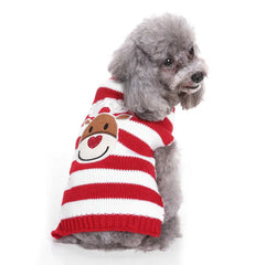 Christmas Pet Sweater - Holiday Themed Dog & Cat Clothing for Small Pets