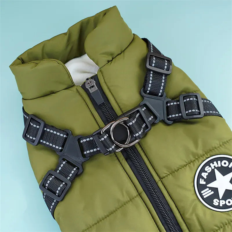 Cotton Pet Chest & Back Vest - Thick Warm Winter Coat for Dogs & Cats