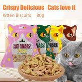 Crispy Cat Biscuits | Salmon, Chicken & Tuna Snacks | Nutritious Catnip & Fish Treats | Healthy & Easy-to-Eat Cat Snacks