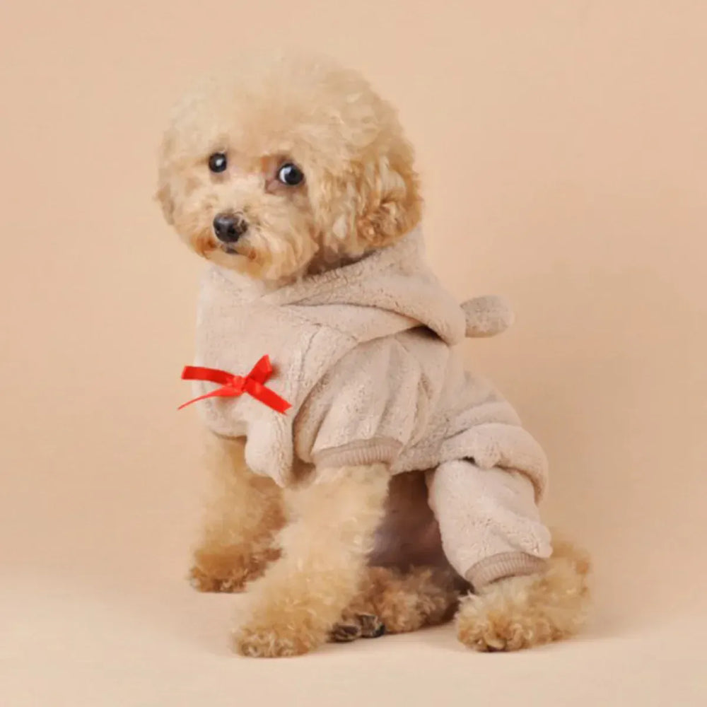 Cute Winter Dog Hoodie - Coral Fleece Warm Puppy Sweater for Small Pets