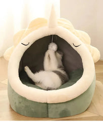 Deep Sleep Cat Bed - Cartoon Foldable Removable Washable Pet Sleeping Bag