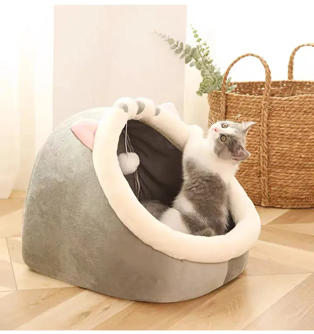 Deep Sleep Cat Bed - Cartoon Foldable Removable Washable Pet Sleeping Bag