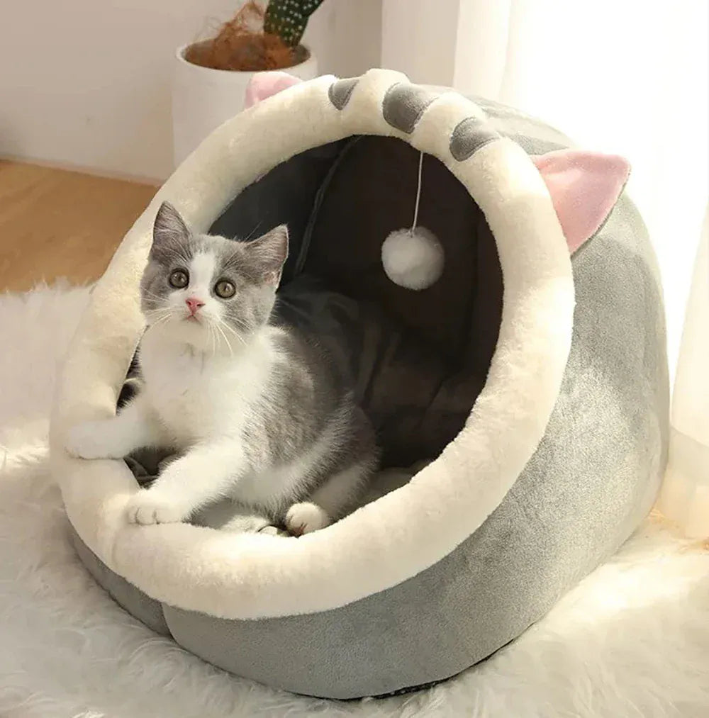 Deep Sleep Cat Bed - Cartoon Foldable Removable Washable Pet Sleeping Bag