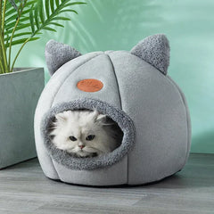 Deep Sleep Comfort Cat Bed - Winter Warm Cave Nest Removable Pet House