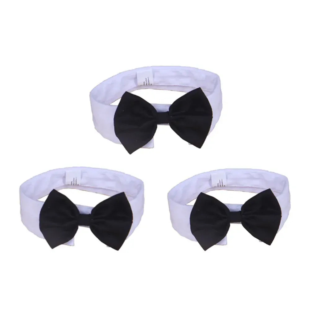 Dog Cat Tuxedo Collar - Wedding Bow Tie Pet Accessory for Special Occasions