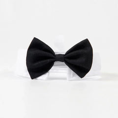 Dog Cat Tuxedo Collar - Wedding Bow Tie Pet Accessory for Special Occasions