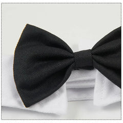 Dog Cat Tuxedo Collar - Wedding Bow Tie Pet Accessory for Special Occasions