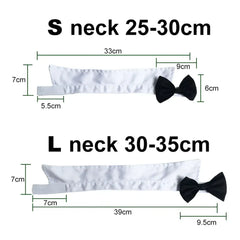 Dog Cat Tuxedo Collar - Wedding Bow Tie Pet Accessory for Special Occasions