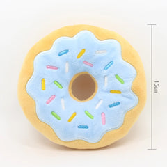Dog Donut Plush Squeaky Toy | Soft Chew Sound Toy for Puppies & Small Dogs