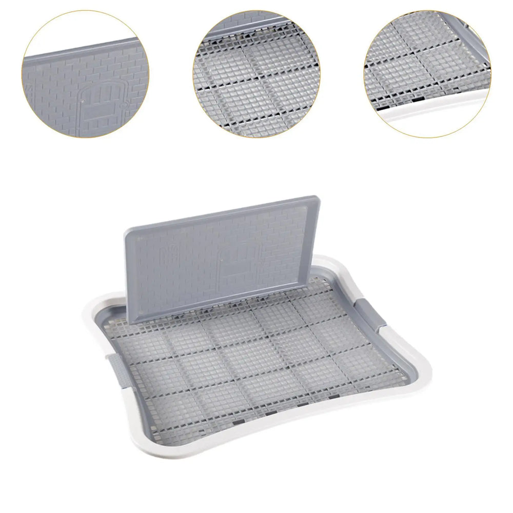 Dog Potty Tray with Post - Indoor Training Toilet for Dogs & Cats