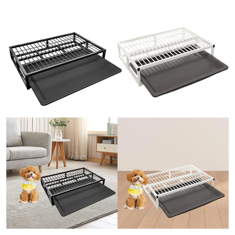 Dog Potty Tray with Pull-Out Drawer - Washable Indoor Training Toilet