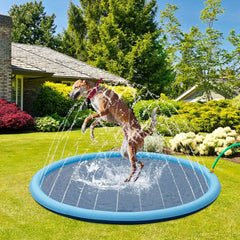 Dog Splash Pad - Inflatable Spray Mat Outdoor Cooling Pool for Pets