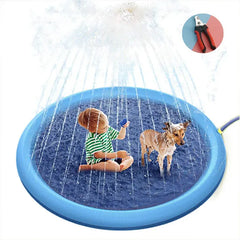 Dog Splash Pad - Inflatable Spray Mat Outdoor Cooling Pool for Pets