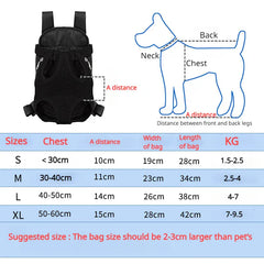 Double Shoulder Breathable Pet Carrier Backpack - Front & Back Wear
