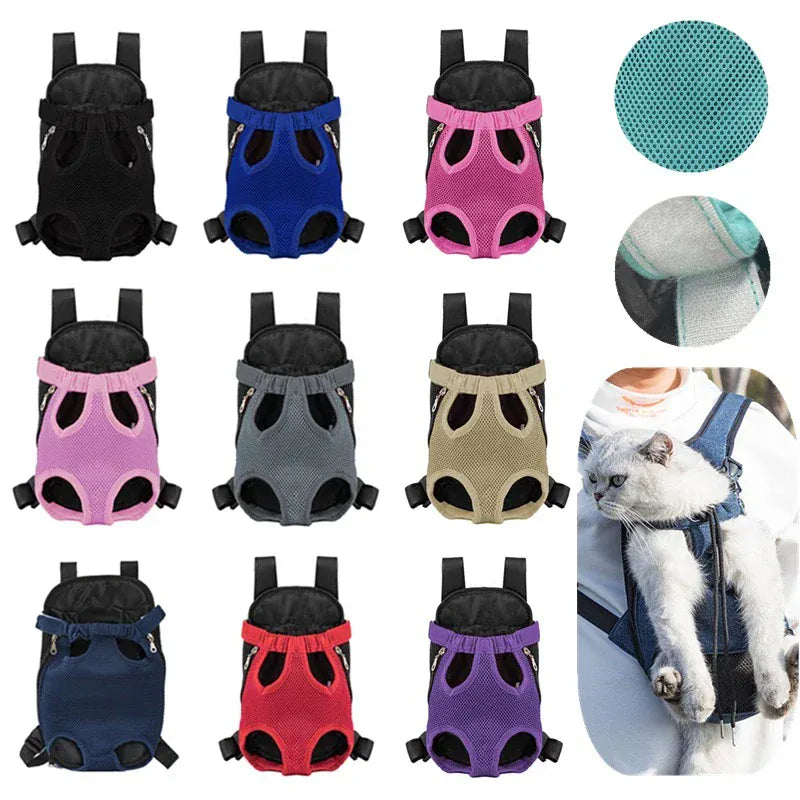 Double Shoulder Breathable Pet Carrier Backpack - Front & Back Wear