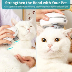 Electric Pet Massager - 4 Rotating Head Massage Tool for Cats & Dogs