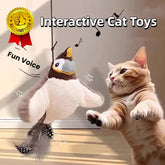 Electronic Flapping Bird Cat Toy - USB Rechargeable Touch Activated with Catnip