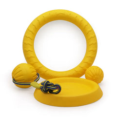 EVA Dog Ring Toy - Floating Chew Resistant Flyer & Puller