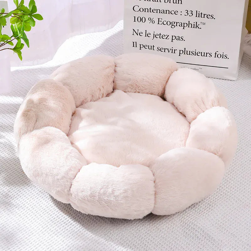 Flower Soft Pet Bed - Winter Warm Cat Dog Cushion Breathable Thicken Mat