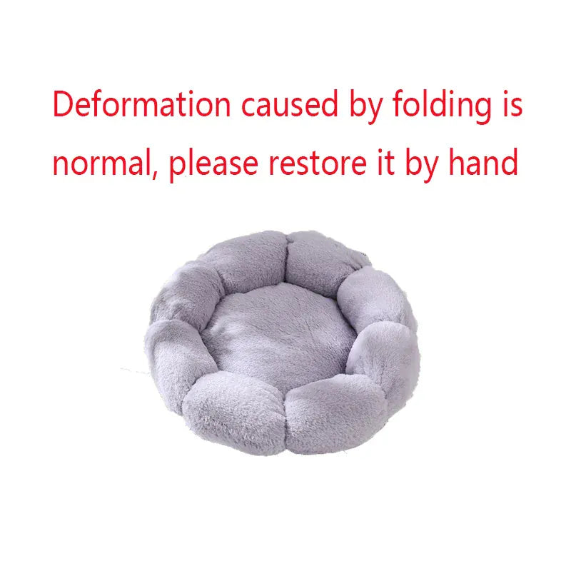 Flower Soft Pet Bed - Winter Warm Cat Dog Cushion Breathable Thicken Mat