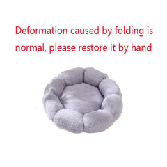 Flower Soft Pet Bed - Winter Warm Cat Dog Cushion Breathable Thicken Mat