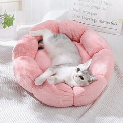 Flower Soft Pet Bed - Winter Warm Cat Dog Cushion Breathable Thicken Mat