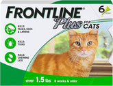 FRONTLINE Plus for Cats Over 1.5 lbs – Flea & Tick Treatment, 6-Month Supply
