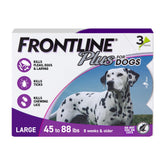 Frontline Plus for Dogs Large Dog (45 to 88 lbs) – Flea & Tick Treatment, 6-Dose Pack