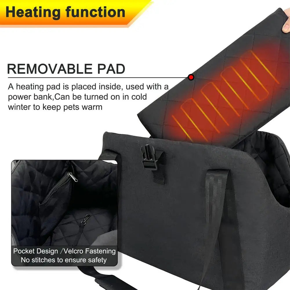 Heated Dog Carrier - USB Warming Pet Shoulder Bag for Small Dogs & Cats
