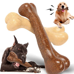 Indestructible Dog Chew Bone - Molar Cleaning Toy for Aggressive Chewers