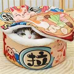 Instant Noodle Pet Bed - Super Large Warm Dog Cat Nest Removable Cover