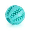 Interactive Rubber Dog Ball - Food Dispensing Chew Toy for Teeth Cleaning