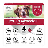 K9 Advantix II Large Dog – Vet-Recommended Flea, Tick & Mosquito Treatment for Dogs 21-55 lbs, 4-Month Supply