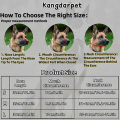 Kangdarpet Leather Dog Muzzle - Bite-Proof Training Cage for Large Breeds