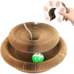 Kitty Kurlz Accordion Cat Toy - Magic Organ Scratcher with Bell Balls