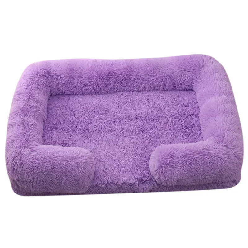 Large Orthopedic Dog Bed – Thickened Plush Pet Sofa with Removable Pad