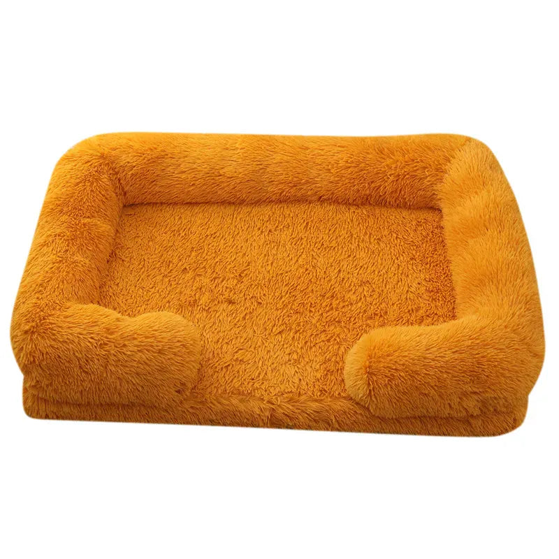 Large Orthopedic Dog Bed – Thickened Plush Pet Sofa with Removable Pad