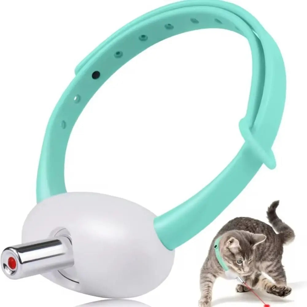 LED Cat Collar with Laser - Automatic Pet Safety Light with Interactive Toy